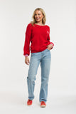 Urban Luxury - Heart Jumper - Red/Pink