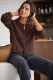 Ceres Life - Nelly Long Sleeve Knit Cardi - Chocolate
