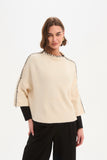 Tirelli - Contrast Stitch Detail Knit - Cream