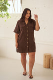 Ceres Life - Bonnie Relaxed Shirt Dress - Chocolate