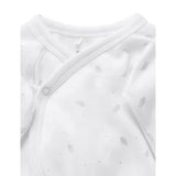 Purebaby - Premi Pale Grey Leaf With Spot Crossover Growsuit