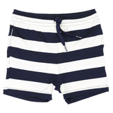 Korango - Striped Cotton Shorts - Navy Stripe