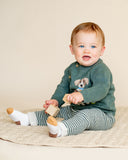 Bebe - Otto Stripe Organic Knitted Leggings