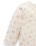 Purebaby - Pointelle Rib Layering Top - Woodland Flower Print