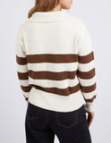 Foxwood - Imogen Knit - Choc & White Stripe
