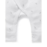 Purebaby - Premi Pale Grey Leaf With Spot Crossover Growsuit