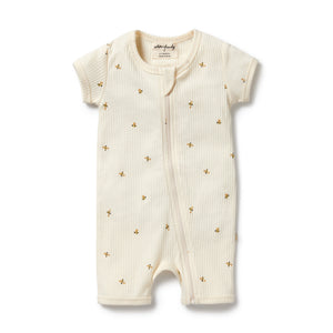 Wilson & Frenchy Bee Mine Organic Boyleg Zipsuit