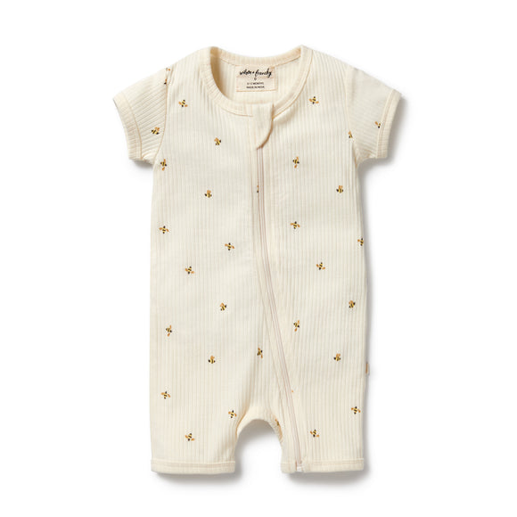 Wilson & Frenchy Bee Mine Organic Boyleg Zipsuit
