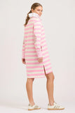 EST - Rugby Frill Collar Dress - Pink White Stripe