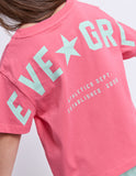 Eve Girl - Motion Tee - Rose/Mint