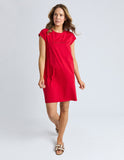 Foxwood - Signature Embroidery Tee Dress - Crimson