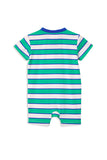 Milky - Green Stripe Henley Romper