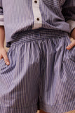 Ceres Life - Mila Shorts - College Blue White Stripe
