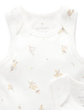 Purebaby - 2 Pack Singlet Bodysuit - Vanilla Wattle Bee Pack