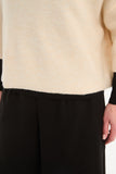 Tirelli - Contrast Stitch Detail Knit - Cream