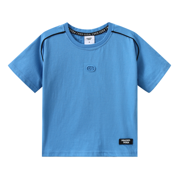 Cracked Soda - Ezra Piping Tee - Blue