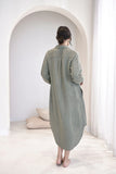 Eadie Lifestyle - Fundamental Linen Shirt Dress - Pistachio