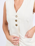 Foxwood - Payton Vest - Vintage White