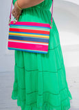 Liv & Milly - Bright Stripes Large Crossbody Bag