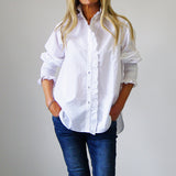 Who’s Charlie - Poppy Cotton Shirt - White