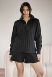 Eadie Lifestyle - Catalina Zip Sweater - Black