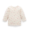 Purebaby - Pointelle Rib Layering Top - Woodland Flower Print
