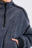 EST - Popover Fleece Sweatshirt- Bluestone