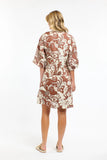 365 Days - Belinda Print Dress - Pecan/White