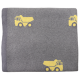 Korango - Classic Tip Truck Knit Blanket - Charcoal