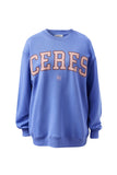 Ceres Life - Isla Oversized Slouchy Crew - Vintage Blue / Pink Clay / Burnt Toffee Heritage