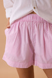 Ceres Life - Mila Shorts - Hibiscus Pink Stripe