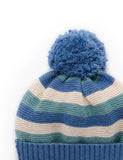 Purebaby - Striped Beanie - Duck Egg Stripe
