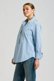 Shirty - The Elodie Girlfriend Relaxed Shirt - Blue Stripe