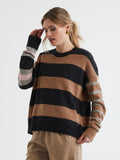 LD & Co - Lambswool Stripe Crew - Mid Night