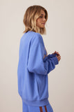 Ceres Life - Isla Oversized Slouchy Crew - Vintage Blue / Pink Clay / Burnt Toffee Heritage