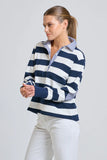 EST - Rugby Sweatshirt - French Navy / White Stripe