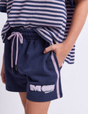 Eve Girl - Lounge Club Shorts - Navy/Lilac