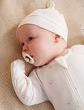 Purebaby - Zip Growsuit & Hat Set - Vanilla Bear