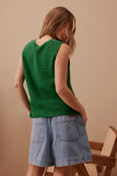 Ceres Life - Margot Mesh Tank - Kelly Green