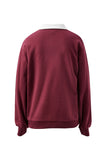 Ceres Life - Wren Rugby Sweat - Washed Burgundy / White Heritage Logo
