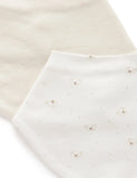 Purebaby - 2 Pack Essential Dribble Bib - Vanilla Bear