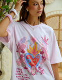 Foxwood - Heart Of Hearts Tee - Pale Pink