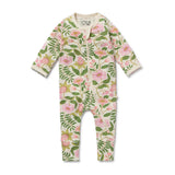 Wilson & Frenchy - Ma Fleur Organic Zipsuit With Feet