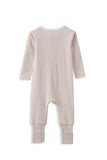 Milky - Mocha Stripe Zip Romper