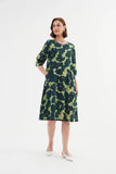 Tirelli - Curve Seam Poplin Dress - Forest Blooms