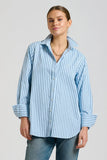 Shirty - The Elodie Girlfriend Relaxed Shirt - Blue Stripe