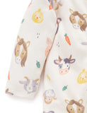 Purebaby - Farm Friends Thick Zip Growsuit