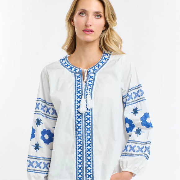 365 Days - Daisy Cross Shirt - White