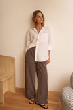 Ceres Life - The Lounge Pant - Textured Chocolate Check