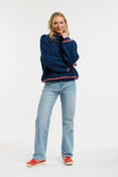 Urban Luxury - Jumper - Blue/Red/Beige